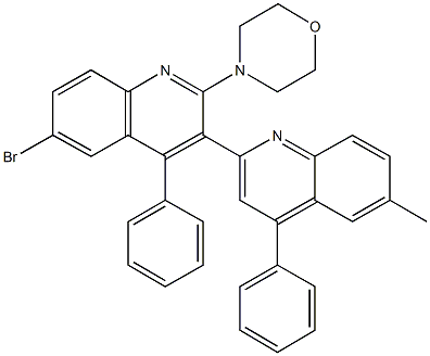 6-bromo-6'-methyl-2-(4-morpholinyl)-2',3-bi[4-phenylquinoline] Struktur