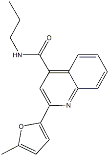 2-(5-methyl-2-furyl)-N-propyl-4-quinolinecarboxamide Struktur