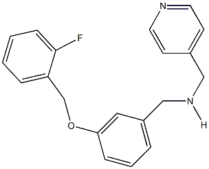 N-{3-[(2-fluorobenzyl)oxy]benzyl}-N-(4-pyridinylmethyl)amine Struktur