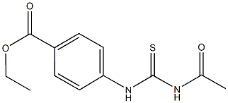 ethyl 4-{[(acetylamino)carbothioyl]amino}benzoate Struktur