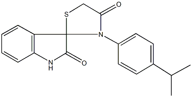 3'-(4-isopropylphenyl)-1,3-dihydrospiro(2H-indole-2,3'-[1,3]-thiazolidine)-2,4'-dione Struktur