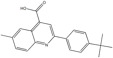 2-(4-tert-butylphenyl)-6-methyl-4-quinolinecarboxylic acid Struktur