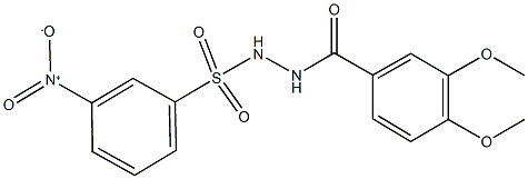 N'-(3,4-dimethoxybenzoyl)-3-nitrobenzenesulfonohydrazide Struktur