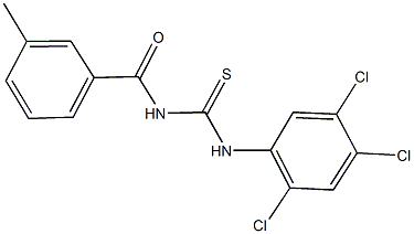 N-(3-methylbenzoyl)-N'-(2,4,5-trichlorophenyl)thiourea Struktur