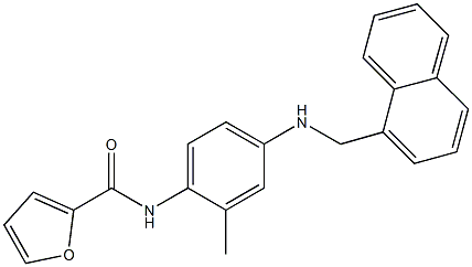 N-{2-methyl-4-[(1-naphthylmethyl)amino]phenyl}-2-furamide Struktur