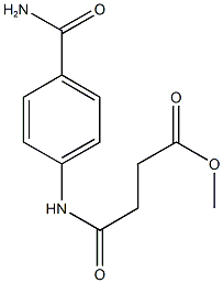 methyl 4-[4-(aminocarbonyl)anilino]-4-oxobutanoate Struktur