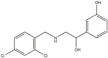 3-{2-[(2,4-dichlorobenzyl)amino]-1-hydroxyethyl}phenol Struktur