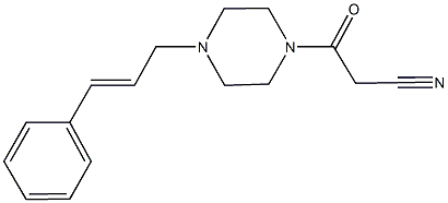 3-(4-cinnamyl-1-piperazinyl)-3-oxopropanenitrile Struktur