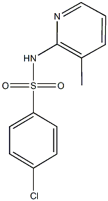 4-chloro-N-(3-methyl-2-pyridinyl)benzenesulfonamide Struktur