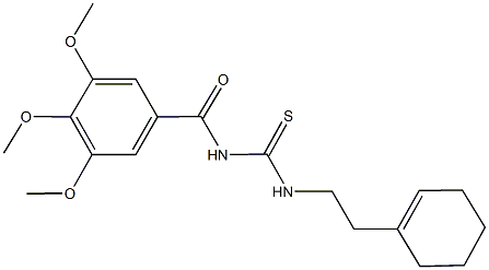 N-[2-(1-cyclohexen-1-yl)ethyl]-N'-(3,4,5-trimethoxybenzoyl)thiourea Struktur