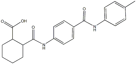 2-{[4-(4-toluidinocarbonyl)anilino]carbonyl}cyclohexanecarboxylic acid Struktur