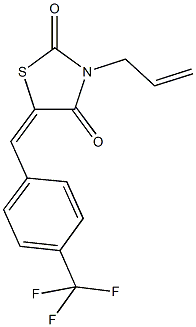 3-allyl-5-[4-(trifluoromethyl)benzylidene]-1,3-thiazolidine-2,4-dione Struktur