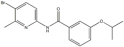 N-(5-bromo-6-methyl-2-pyridinyl)-3-isopropoxybenzamide Struktur