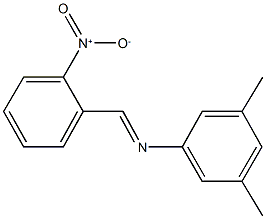 3,5-dimethyl-N-(2-nitrobenzylidene)aniline Struktur