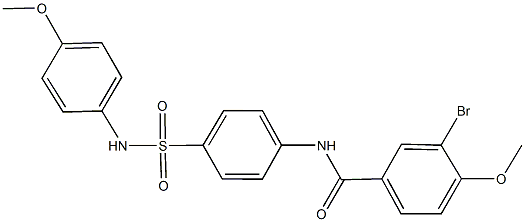 3-bromo-4-methoxy-N-{4-[(4-methoxyanilino)sulfonyl]phenyl}benzamide Struktur