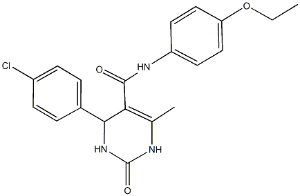 4-(4-chlorophenyl)-N-(4-ethoxyphenyl)-6-methyl-2-oxo-1,2,3,4-tetrahydro-5-pyrimidinecarboxamide Struktur