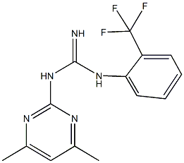 N-(4,6-dimethyl-2-pyrimidinyl)-N'-[2-(trifluoromethyl)phenyl]guanidine Struktur