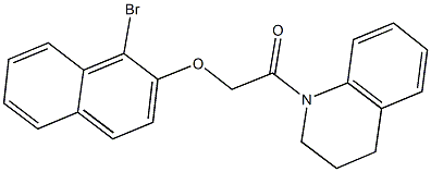 1-bromo-2-naphthyl 2-(3,4-dihydro-1(2H)-quinolinyl)-2-oxoethyl ether Struktur