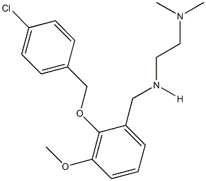 N-{2-[(4-chlorobenzyl)oxy]-3-methoxybenzyl}-N-[2-(dimethylamino)ethyl]amine Struktur