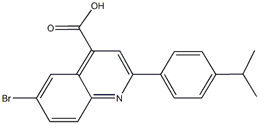 6-bromo-2-(4-isopropylphenyl)-4-quinolinecarboxylic acid Struktur