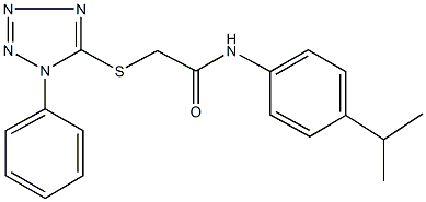 N-(4-isopropylphenyl)-2-[(1-phenyl-1H-tetraazol-5-yl)sulfanyl]acetamide Struktur