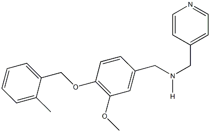 N-{3-methoxy-4-[(2-methylbenzyl)oxy]benzyl}-N-(4-pyridinylmethyl)amine Struktur