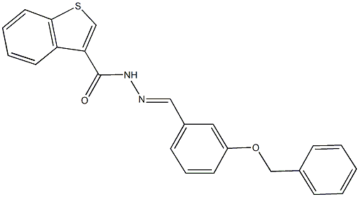 N'-[3-(benzyloxy)benzylidene]-1-benzothiophene-3-carbohydrazide Struktur