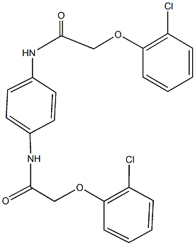 2-(2-chlorophenoxy)-N-(4-{[(2-chlorophenoxy)acetyl]amino}phenyl)acetamide Struktur