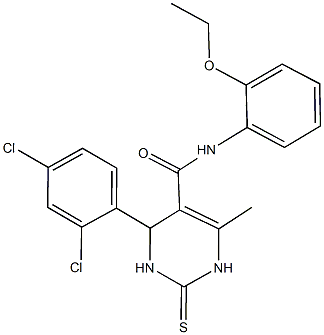 4-(2,4-dichlorophenyl)-N-(2-ethoxyphenyl)-6-methyl-2-thioxo-1,2,3,4-tetrahydro-5-pyrimidinecarboxamide Struktur