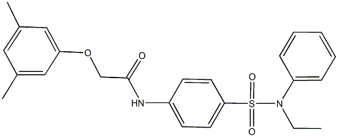 2-(3,5-dimethylphenoxy)-N-{4-[(ethylanilino)sulfonyl]phenyl}acetamide Struktur