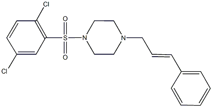 1-cinnamyl-4-[(2,5-dichlorophenyl)sulfonyl]piperazine Struktur