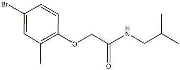 2-(4-bromo-2-methylphenoxy)-N-isobutylacetamide Struktur