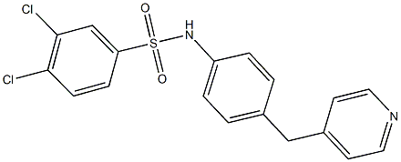 3,4-dichloro-N-[4-(4-pyridinylmethyl)phenyl]benzenesulfonamide Struktur