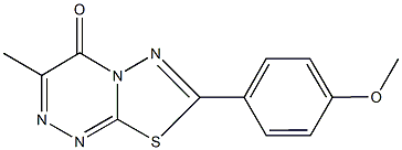 7-(4-methoxyphenyl)-3-methyl-4H-[1,3,4]thiadiazolo[2,3-c][1,2,4]triazin-4-one Struktur