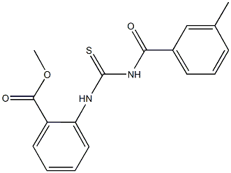 methyl 2-({[(3-methylbenzoyl)amino]carbothioyl}amino)benzoate Struktur