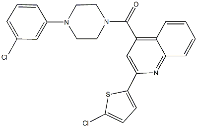 4-{[4-(3-chlorophenyl)-1-piperazinyl]carbonyl}-2-(5-chloro-2-thienyl)quinoline Struktur