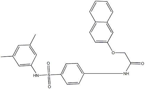 N-{4-[(3,5-dimethylanilino)sulfonyl]phenyl}-2-(2-naphthyloxy)acetamide Struktur