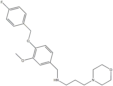 N-{4-[(4-fluorobenzyl)oxy]-3-methoxybenzyl}-N-[3-(4-morpholinyl)propyl]amine Struktur