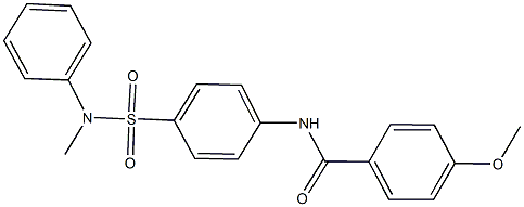 4-methoxy-N-{4-[(methylanilino)sulfonyl]phenyl}benzamide Struktur