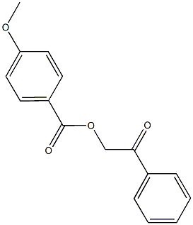 2-oxo-2-phenylethyl 4-methoxybenzoate Struktur