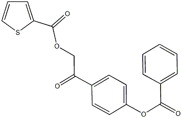 2-[4-(benzoyloxy)phenyl]-2-oxoethyl 2-thiophenecarboxylate Struktur