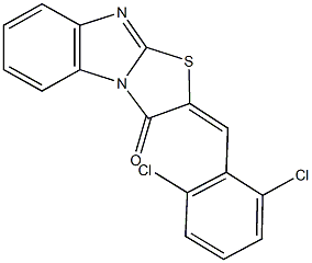 2-(2,6-dichlorobenzylidene)[1,3]thiazolo[3,2-a]benzimidazol-3(2H)-one Struktur