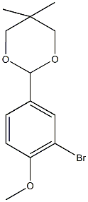 2-bromo-4-(5,5-dimethyl-1,3-dioxan-2-yl)phenyl methyl ether Struktur