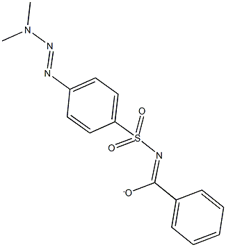 ({[4-(3,3-dimethyl-1-triazenyl)phenyl]sulfonyl}imino)(phenyl)methanolate Struktur