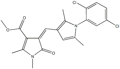 methyl 4-{[1-(2,5-dichlorophenyl)-2,5-dimethyl-1H-pyrrol-3-yl]methylene}-1,2-dimethyl-5-oxo-4,5-dihydro-1H-pyrrole-3-carboxylate Struktur