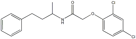 2-(2,4-dichlorophenoxy)-N-(1-methyl-3-phenylpropyl)acetamide Struktur