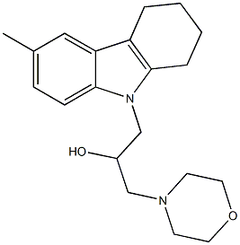 1-(6-methyl-1,2,3,4-tetrahydro-9H-carbazol-9-yl)-3-(4-morpholinyl)-2-propanol Struktur