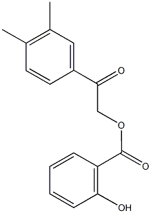 2-(3,4-dimethylphenyl)-2-oxoethyl salicylate Struktur