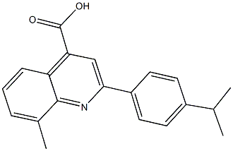 2-(4-isopropylphenyl)-8-methyl-4-quinolinecarboxylic acid Struktur