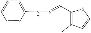 3-methylthiophene-2-carbaldehyde phenylhydrazone Struktur